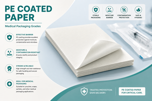 Papier spécial EcoRev Eco15 enduit de PE, résistant à l'eau et à la graisse, pour l'impression offset, emballage médical pour sacs et tapis - Product Image 4