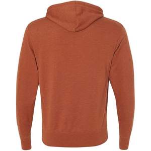 Sudadera con Capucha de Felpa Francesa de Peso Medio PRM90HT Naranja Quemado Jaspeado-Independent Trading Co.-Tallas XXS XS 450gsm Peso con Cierre - Product Image 1