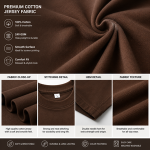 T-shirt d'Halloween pour homme, coupe oversize, en coton marron, avec imprimé graphique Jack O'Lantern, citrouille, chauve-souris, chapeau de sorcière, manches courtes, décontracté - Product Image 5