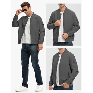 Blouson Bomber d'Hiver pour Homme en Toile, Col Montant, Imperméable, Respirant, Écologique, Léger, Décontracté, Logo Personnalisable sur le Devant - Product Image 6