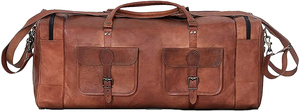 Large 32 Inch Duffel Bags for Men <b>Holdall</b> Leather Travel Bag/ Overnight Gym Sports <b>Weekend</b> Bag/Custom Travel Bag in Wholesale - Product Image 3