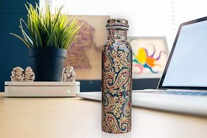 Cubiertas de Cobre Puro Martillado - Estilo Vintage, Certificación CE, Juego de 5 Piezas para Hidratación Diaria Sostenible y Regalo, Reutilizables y Ecológicas - Product Image 3
