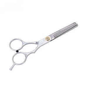 Tijeras Profesionales Duraderas para Adelgazar el Cabello, Acero Inoxidable, 30 Dientes, para Diestros, Mango Largo de Goma, Punta Afilada, Uso en Salón - Product Image 1