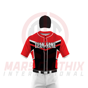 Uniforme de béisbol personalizado, liso, teñido, transpirable, de secado rápido, servicio OEM, diseño de uniforme de béisbol para venta en línea - Product Image 5