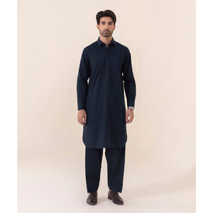 Breathable Tech-Cotton High <b>Men's</b> <b>Kurta</b> Set 2026 Shalwar Kameez Moisture-Wicking Traditional Islamic Wear All Seasons Wedding - Product Image 1