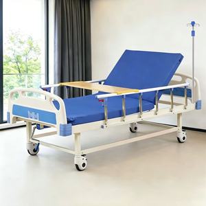 Lit d'hôpital manuel haute capacité 150 kg, 2 fonctions, 2 manivelles, lit médical pour patient - Product Image 1