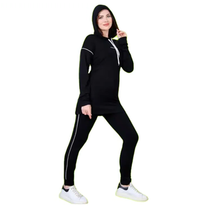 2026 Islamic <b>Modest</b> Women Plus Size Sports Casual Fleece Tracksuit 100% Cotton Active Wear for Jogging Training - Product Image 4