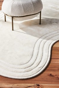 Tapis d'intérieur moderne en laine tuftée à la main, blanc ivoire uni, confortable, à poils longs, antidérapant, adapté aux animaux domestiques, taille personnalisable, idée cadeau - Product Image 1