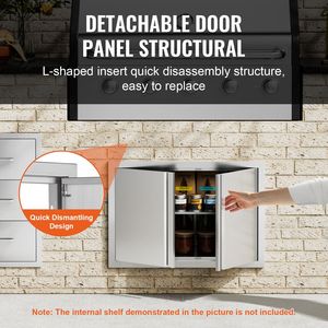 Porta da cucina esterna a doppia parete in acciaio inossidabile 28W x 19H pollici per armadietti - Product Image 3