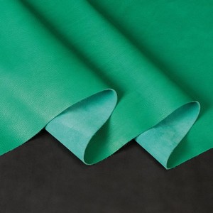 Green Vegetable Tanned Cow Hide Grain Leather For Premium Wallets Handbags Shoes And Luxury Quality Durable Material Supplies - Product Image 3