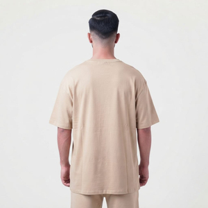 T-shirt surdimensionné OEM en coton épais, personnalisable avec logo, manches courtes, uni, grandes tailles pour hommes - Product Image 3