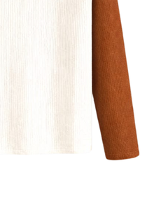 Custom Brown White Raglan Long Sleeve T Shirt Men Ribbed 100% Cotton Crew Neck Casual <b>Baseball</b> <b>Tee</b> OEM Manufacturer Supplier - Product Image 6