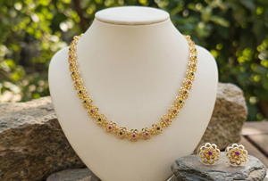 Divyoro – ensemble collier et boucles d'oreilles floraux plaqués or, longueur réglable, avec zircone cubique, pour femmes, bijoux de fête de mariage - Product Image 4