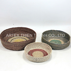 Elegant Braided Serving <b>Tray</b> Handmade Woven Decorative <b>Tray</b> for Coffee <b>Table</b> Home Decor OEM Natural Seagrass Braided <b>Tray</b> - Product Image 3