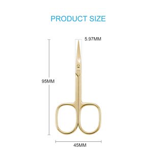 Ciseaux à cuticules multi-usages en acier inoxydable de qualité supérieure - Ciseaux courbes pour manucure, nail art, sourcils et cils pour adolescents - Product Image 5