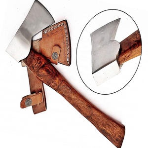 Hacha Vikinga de Acero Inoxidable Hecha a Mano con Mango de Madera, Forjada a Mano, para Uso Industrial/DIY/Camping - Product Image 1