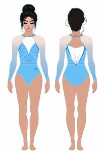 Justaucorps de gymnastique unisexe à manches longues, personnalisé avec strass, pour la danse, l'entraînement et les compétitions, vente en gros - Product Image 6