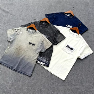 New Breathable Best Selling Customized Design <b>Men</b> Regular Fit T Shirt Streetwear Front Logo Plain Dyed 100% Cotton Knitted Quick - Product Image 3