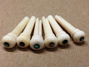 Clavijas de Puente para Guitarra Hechas a Mano, Redondas, Modernas, Rústicas, Ecológicas, 100% Hueso de Búfalo Natural de Alta Calidad - Product Image 4