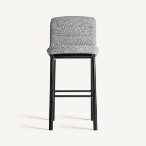 High <b>End</b> Teak Wood Counter Chair with Fabric Cushion Modern <b>Bar</b> Stool for Luxury Restaurant Cafe and Home Interior - Product Image 2