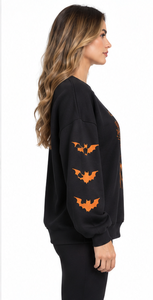Halloween <b>Sweatshirt</b> <b>Vintage</b> Skull Graphic Oversized Crew Neck Long Sleeve Gothic Pullover Unisex Autumn Winter Streetwear - Product Image 5