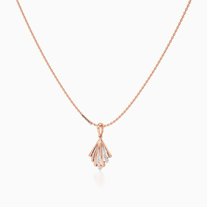 Colgante de Lujo con Diseño de Abanico y Diamantes Cultivados en Laboratorio, Bañado en Rodio, para Mujer, en Oro de 10K, 14K, 18K y Plata 925, Ideal para Fiestas - Product Image 2