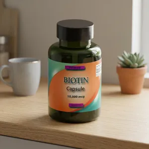 Capsules de Biotine pour Adultes, Poudre Blanche Certifiée ISO, Soutien Cutané, Qualité Alimentaire, Non Destiné aux Femmes Enceintes, D-Biotine - Product Image 3