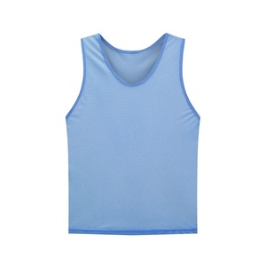 Unisex Printed Front <b>Purple</b> Mesh Training <b>Vest</b> Neck Sleeveless Breathable Lightweight Sports Practice <b>Top</b> All Seasons Adult - Product Image 3