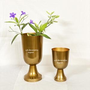 Vase Calice Moderne en Acier Inoxydable Brossé Style Nordique Décoration de Table Minimaliste Trophée Mariage Événements de Luxe Écologiques - Product Image 6