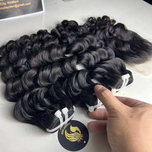 CDYHAIRVN Halloween Discount Vente en gros Lâche Double Drawn Non-Remy Deep Wave Extension Bande de cheveux humains 8-40 pouces Salon - Product Image 1