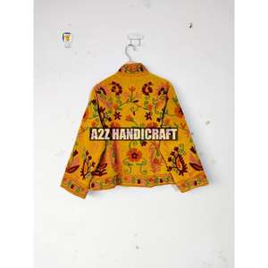 Veste courte en velours 100% coton de qualité supérieure, style bohème, classique et élégante, brodée à la main, best-seller 2025 - Product Image 3