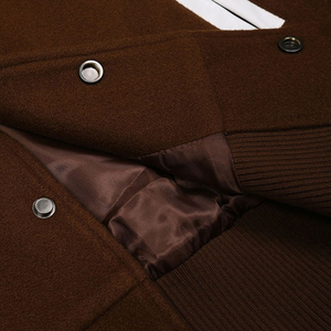 Veste en laine pour homme, style streetwear, confortable et moderne, avec un style traditionnel, col montant, logo sur le devant, vêtement d'extérieur décontracté pour un usage quotidien - Product Image 5