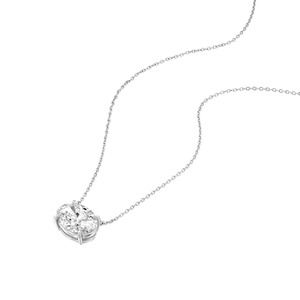 Colgante Solitario de Diamante Cultivado en Laboratorio de Corte Ovalado de 3 Quilates, Chapado en Rodio, 14K, Certificado IGI, Diamantes Rellenos, Clásico y Lujoso para Mujer - Product Image 2