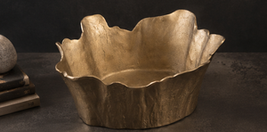 Contemporary Minimalist <b>Gold</b> <b>Bowl</b> Texture Casting Art Sculptural <b>Decor</b> Item Bulk Order - Product Image 2