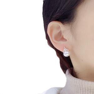 Pendientes de Perlas Blancas Australianas de Primera Calidad de 11-10 mm, Primavera/Verano, Nuevas Perlas Blancas Naturales, Muy Transparentes, Luz Fría Comparable - Product Image 4