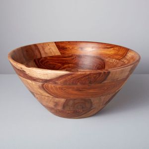 Tazón para Servir de Madera de Acacia Hecho a Mano, Estilo Rústico, Ecológico, Extra Grande, para Comidas Tradicionales y Fiestas - Product Image 2