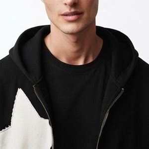 Nouveautés – Sweat-shirt zippé noir personnalisé pour homme avec imprimé étoile blanche, coupe classique, décontracté, en coton tricoté, idéal pour l'automne - Product Image 6