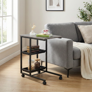 MIT Shopee SALE Shelf Wholesale Taiwan Storage Furniture Manufacturer DIY Household Rolling End Side Bedside Table with <b>Tray</b> - Product Image 1