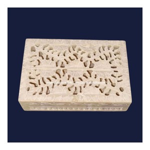 Caja de esteatita de producto superior de calidad pulida brillante Natural con material de nácar, uso para caja de almacenamiento de joyas, artículo de regalo - Product Image 6