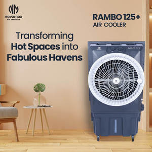 Refroidisseur d'air industriel RAMBO 125 LTR AVEC AUTOSWING (ALU) avec grand réservoir d'eau et trois vitesses de ventilateur pour utilisation en jardin et en espace ouvert - Product Image 1