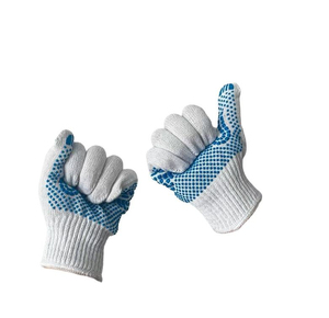 Gloves for General Purpose Safety Work Custom Logo <b>PVC</b> Dotted Gloves Cotton Knit Work Gloves Manufacturer for Industrial Safety - Product Image 2