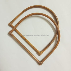 Une paire de poignées en bambou de haute qualité pour le matériel artisanal pour le sac à main poignée de conception unique de Falak World Export - Product Image 5