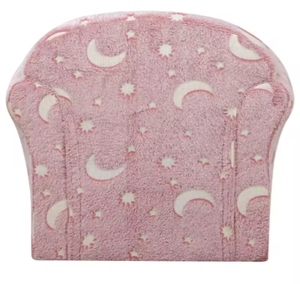 Silla infantil rosa, sillón para niños con diseño de estrellas y luna, relleno de espuma suave, diseño de seguridad antideslizante que brilla en la oscuridad - Product Image 5
