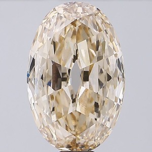 Diamant ovale de couleur brun clair, cultivé en laboratoire, certifié IGI, pour la fabrication de bijoux - Product Image 1