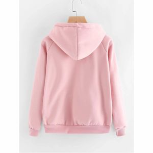 Hoodie personnalisé pour femme, impression de logo sur mesure, tissu molletonné doux, pour filles, streetwear décontracté d'hiver - Product Image 2