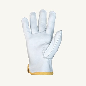 Leather Full Finger <b>Gloves</b> Red And Gray Outdoor Work Protection Unisex Winter Wear Pull-On Closure - Product Image 3