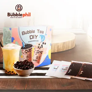 Natürliche Sicherheits zutaten Instant Brown Sugar Boba Bubble Tea Kit Set