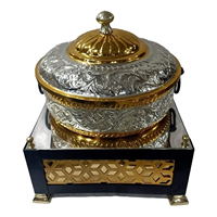 Plat à chafing en acier inoxydable martelé doré clair thermolaqué, aspect artisanal, tailles personnalisées, 6L, garde les aliments au chaud pour mariages
