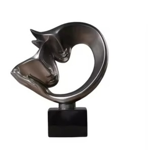 Trending Metal Sculpture Modern Figurine Decorative Home Office <b>Table</b> Decor Elegant <b>Decoration</b> - Product Image 2