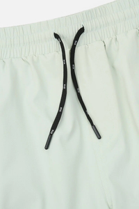 Men's Light Green Cotton Shorts With Letter Print Drawstring Waist Casual Style - Product Image 5